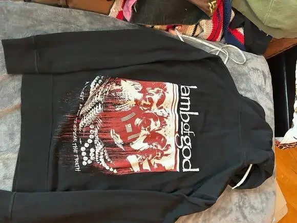 Lamb of god hoodie size large , great condition never worn